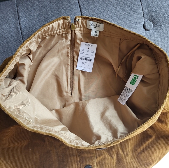 J. Crew Corduroy Button Front Mini Skirt Size 10 - Picture 9 of 13